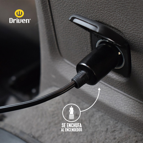 Imagen 4 de 4 de Compresor de aire mini 12v Portátil con luz Led DRIVEN