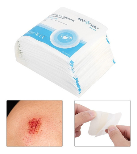 50 Parches Impermeables Transpirables Para Heridas.