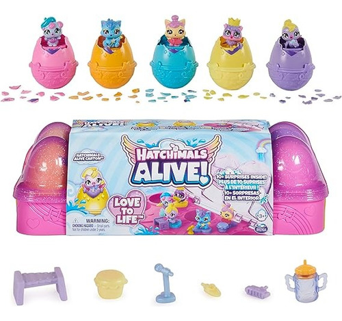 Hatchimals Alive, Juguetes De Huevos Con 5 Mini Figuras  