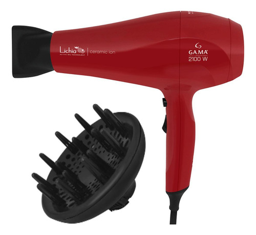 Secador De Cabelos Gama Lichia Ceramic Íon 2100w Com Difusor