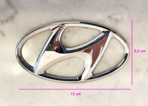 Emblema Insignia Hyundai 13x6,5 Cm / Original