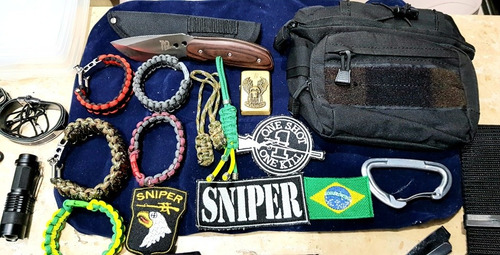 Lote Gigante De Itens Edc Cantil Guepardo Paracord Tudo