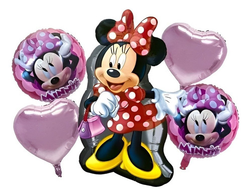 Set De Globos Minnie Mouse Decoracion Cumpleaños Minnie