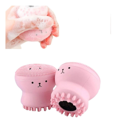 Cepillo Limpiador Exfoliante Facial Forma De Pulpo(3 Piezas)