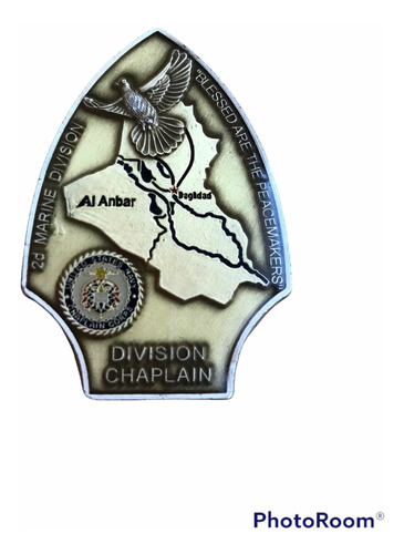 Insignia Militar Antigua, División Chaplain,punta De Flecha