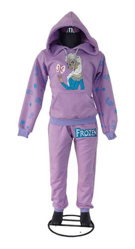 Conjunto  Pants Y Sudadera Para Niña Princesa Frozen Hermoso