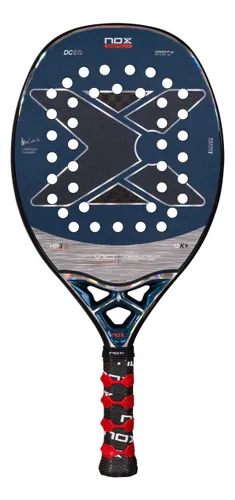 comprar Raquete de Beach Tennis Nox V10 2025 Carbono 12k cor azul escuro