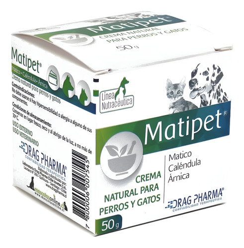 Matipet Crema Matico Perros Y Gatos 50 Grs Cicatriza Heridas