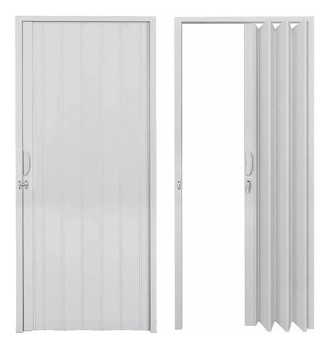 Puerta Plegable Pvc 80x210cm Color Blanco O Marron