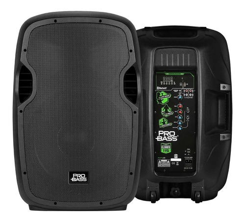 Bafle Activo Pro Bass Elevate Bluetooth Sd Usb Woofer 15 Xlr