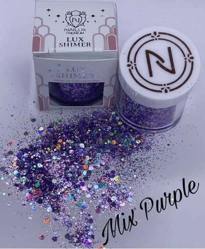 Glitter Mix -  Marca Nailux Premiun - 7g - Gran Variedad 