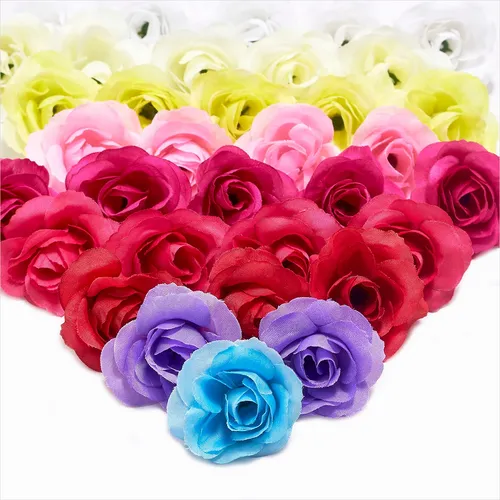 comprar Mini Rosas Artificiales De Tela Tipo B Mini X 50 Unidades