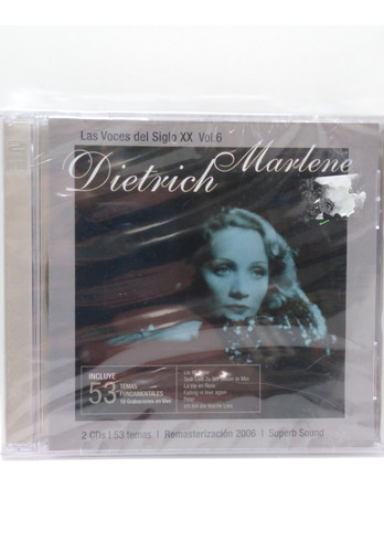 Marlene Dietrich Las Voces Del Siglo Xx Vol 6 Cd Nuevo Doble