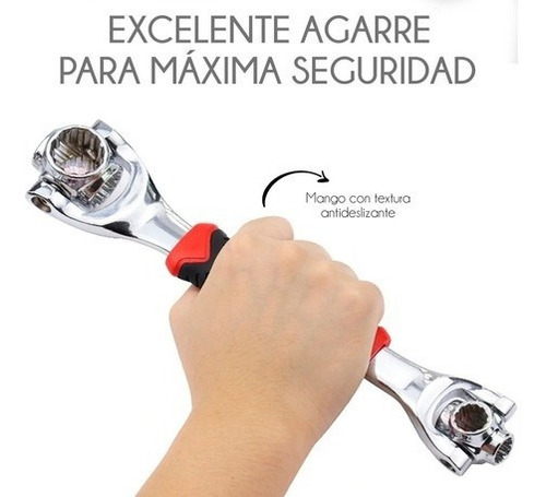 Imagen 4 de 9 de Llave De Tuercas Multiuso 48 En 1 Con Giro De 360°con Caja