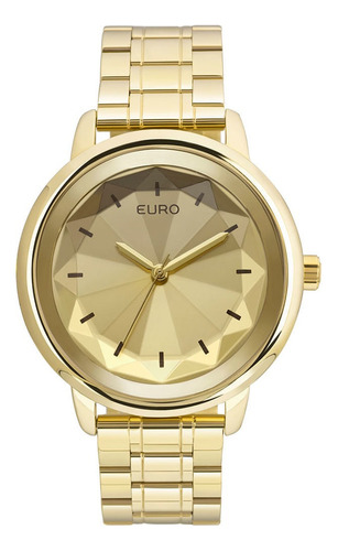 Relógio Euro Feminino Flash Facetado Euy121e6dc/4d - Dourado