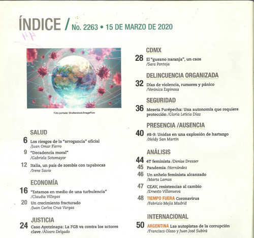 Revista Proceso | No. 2263 | Mar 2020 (Usado)