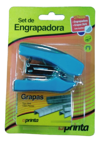 Engrapadora Mini C/grapas  26/6 Az Y Gr Printa