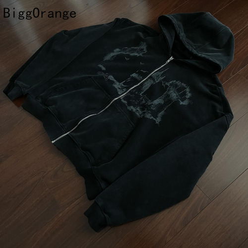Chaqueta Gótica, Sudadera Con Capucha, Y2k Spring Nw