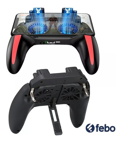 Joystick P/ Celular Con Gatillos Y Power Bank Con Ventilador