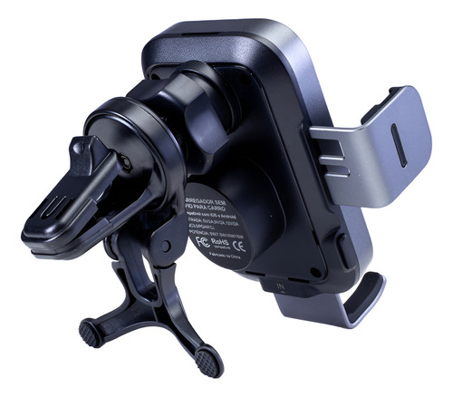 Suporte Veicular C/ Carregamento S/ Fio Rotação 360° Imenso Cor Preto