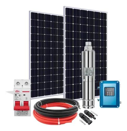 Kit Bomba Solar 24v Giulli 210w Poço Artesiano 10.160 L/dia Cor Preto Voltagem De Circuito Aberto 24.46v Voltagem Máxima Do Sistema 20.64v