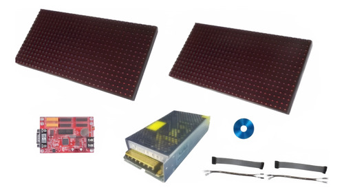 Kit Letrero Led Pasamens. 12 Paneles 16x32 P12.5 Rs232/rs485