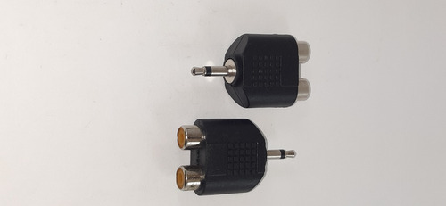 Imagen 3 de 3 de Adaptador Plug Mini 3.5 Mono A 2 Jack Rca