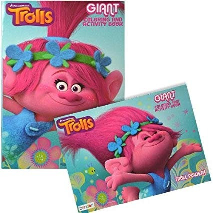 Trolls 11x16 Gigante Para Colorear Y Libro De Actividades