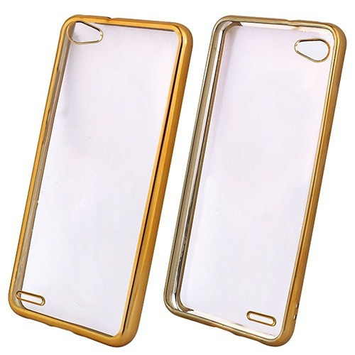 Protector Funda Tpu Borde Platinado LG Q6 Febo