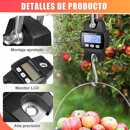 Balanza Colgante Gancho Digital Portátil 300kg Kilo Libra B