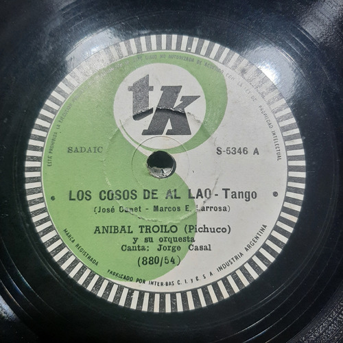 Pasta Anibal Troilo Orquesta Jorge Casal Raul Beron Tk C545