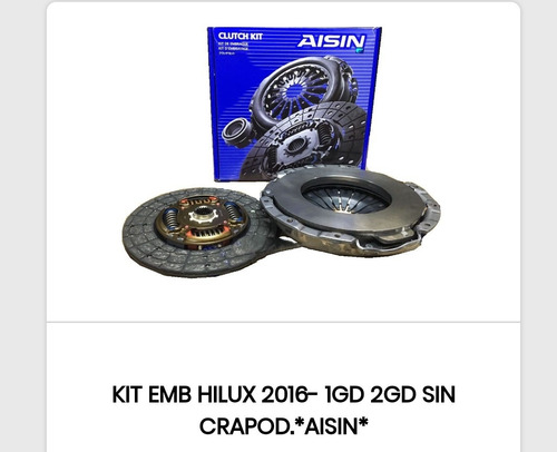 Kit Embrague Hilux 2016