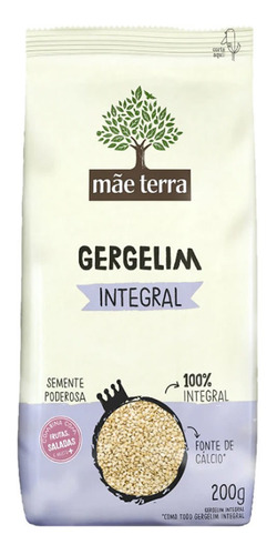 Gergelim Integral Branco 200g - Mãe Terra