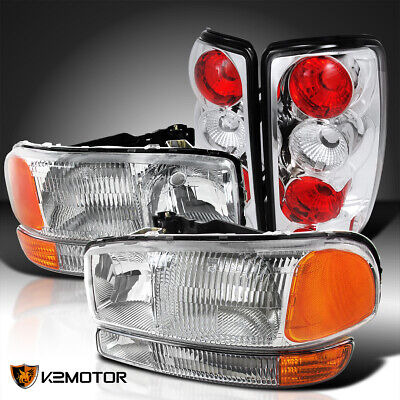 Fits 2000-2006 Gmc Yukon Xl Clear Headlights+bumper Lamp Zzf