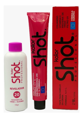 Tinte Para Cabello Kolor Shot ( Los Colores) + Peroxido Color y Numero de tinte 000 Aclarante Tono tintes