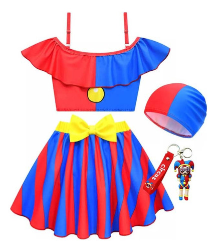 Trajes De Baño 3pcs Bañador Digital Circus Para Niños Ropa .
