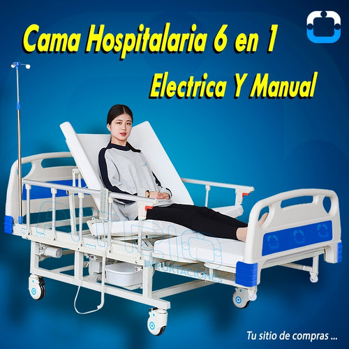 Imagen 5 de 5 de $1150 Cama Hospitalaria Eléctrica 6 En 1 Varias Funciones