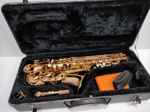 Saxofone Mib Custom Mr Alto Dourado Original Completo