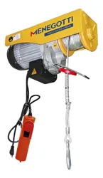 Comprar Guincho Talha Elétrica 300/600kg Elevação Até 12m Menegotti Cor Amarela 220V no Mercado Livre