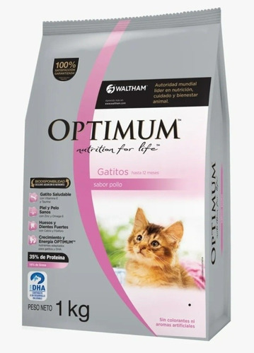 Alimento Optimum Kitten 1kg Para Gato