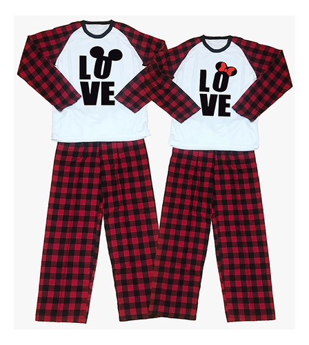 Kit 2 Pijamas De Pareja Amor Mickey Mouse 14 Febrero Modelos