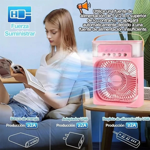 Mr. Gadgets Ventilador De Escritorio Portátil, Humificador