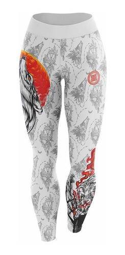 Calça Legging Kimura Fitness Academia Lobo Animal Wolf