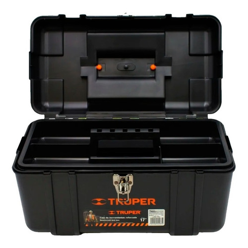 Imagen 1 de 4 de Caja Para Herramienta 17 PuLG Truper Chp-17x Reforzada Calidad Industrial Negro Mv Electronica