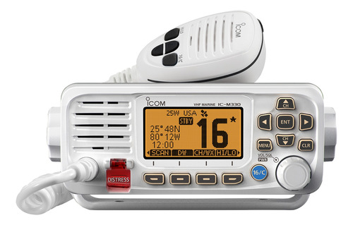 Radio Vhf 25w Blanco Yate Lancha Barco