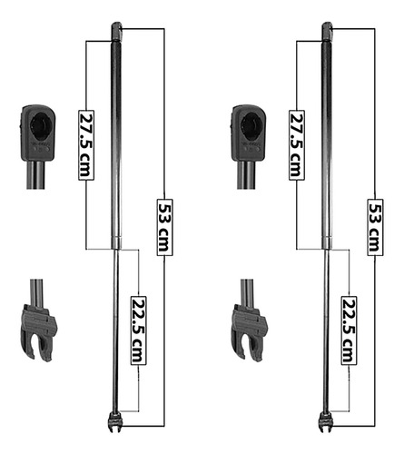 Kit-2 Amortiguadores Cofre Spart Chrysler Intrepid 98 A 04