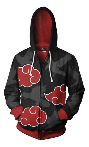 Naruto Akatsuki Sudadera Con Cremallera Uchiha Itachi