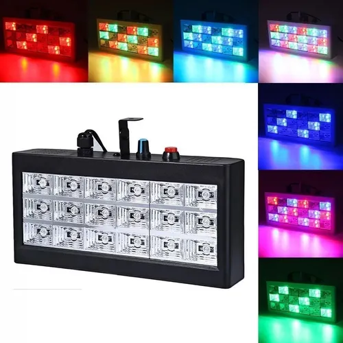 comprar Flash Luz 18 Led Rgb Audioritmico Dj Fiesta Iluminar Boliche