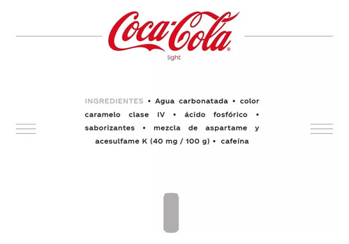 Refresco Coca Cola Light 8 Latas De 355 Ml C/u