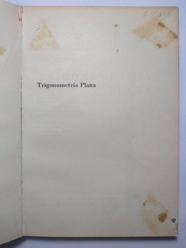 Trigonometría Plana , Nathan O. Niles (Usado)